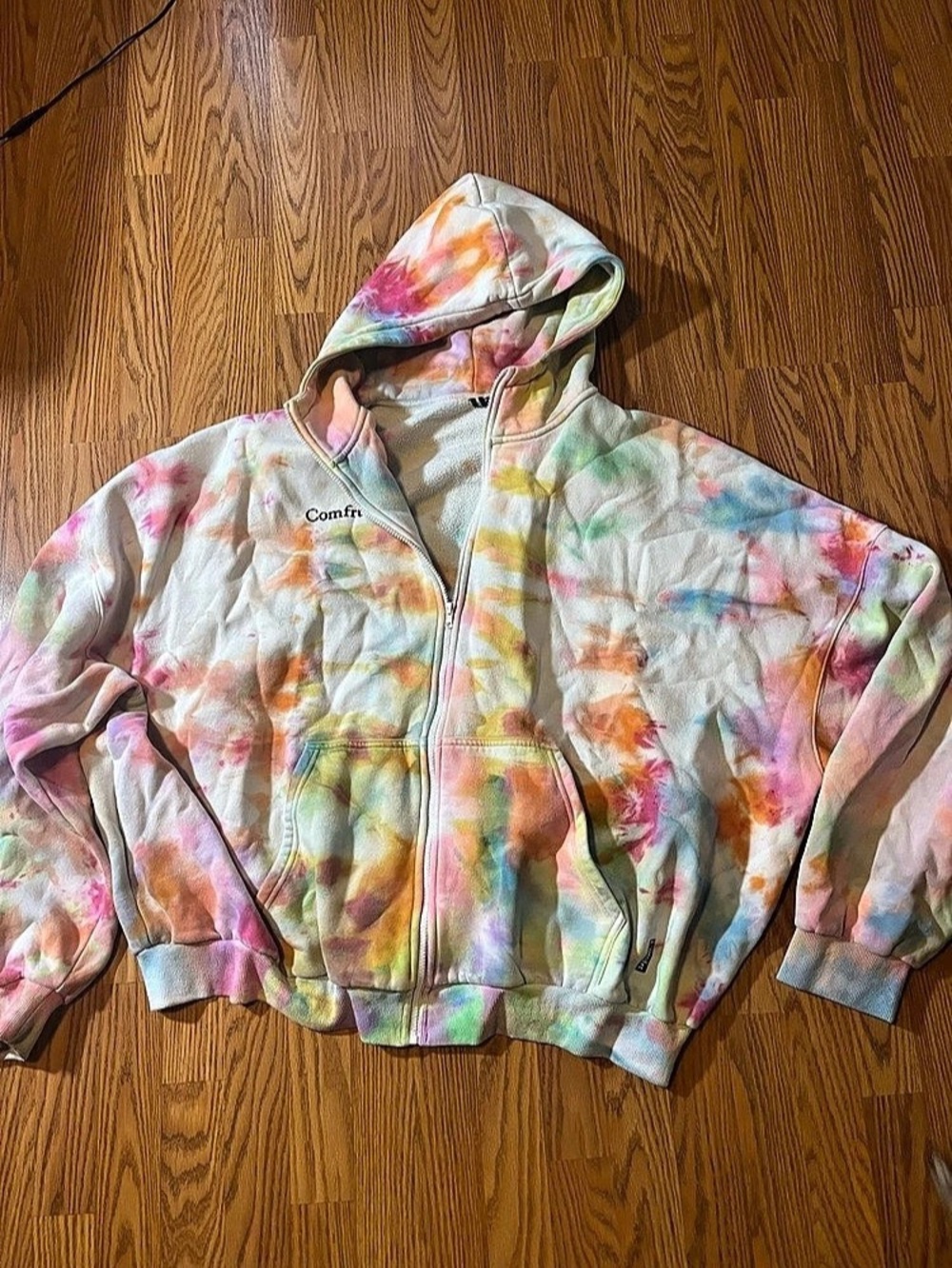 Comfrt Very Oversized 3XL Full Zip Tye Dye Jacket